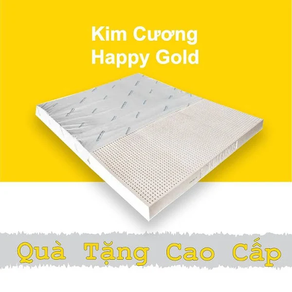 Nệm Kim Cương cao su thiên nhiên Hapygold 5F_1,6mx2m